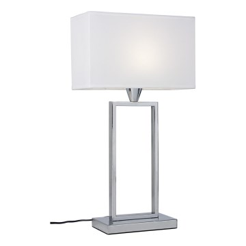 Cottex - Pöytävalaisin KENSINGTON 1xE14/40W/230V hopeanvärinen