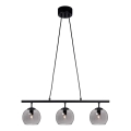 Cottex - Riippuvalaisin vaijerilla CAPELLA 3xE14/40W/230V savunharmaa/musta