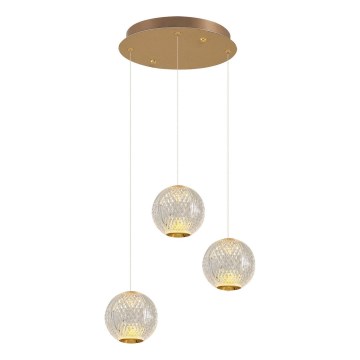 CREMONA LED Riippuvalaisin 3xLED/5W/230V 3000K Kulta