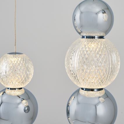 CREMONA LED-riippuvalaisin vaijerilla, 27 W, 230 V, 3000 K, mattakromi