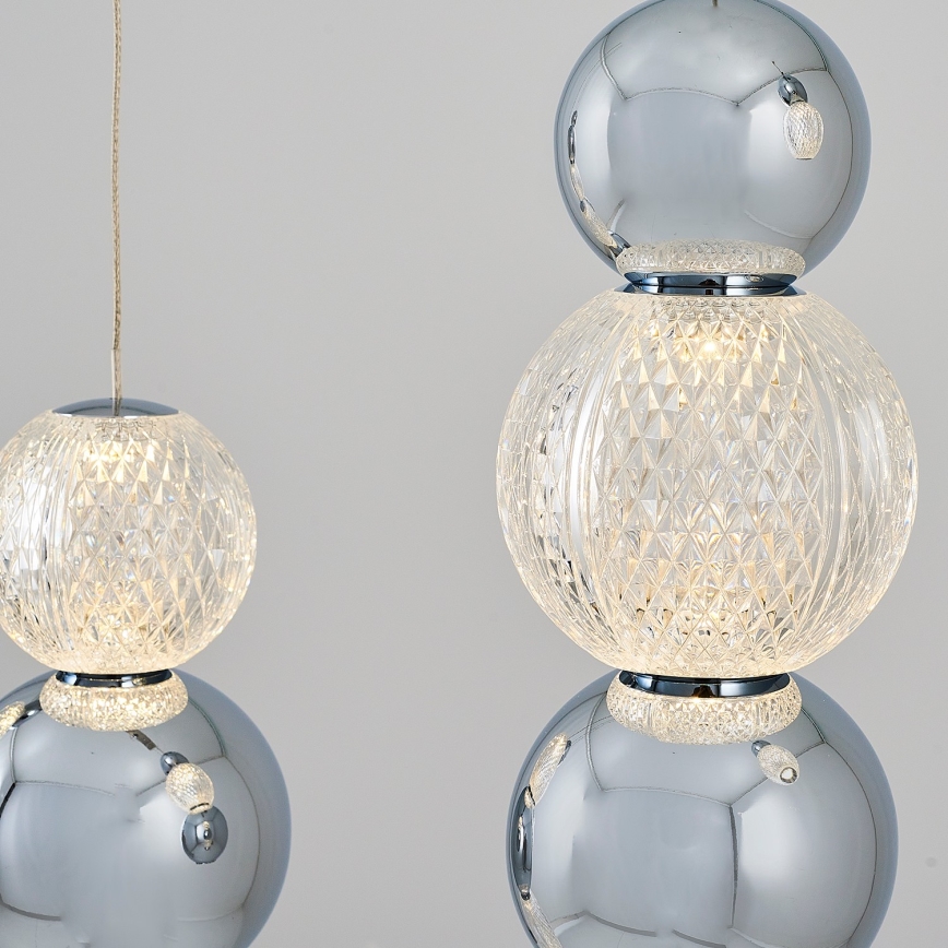CREMONA LED-riippuvalaisin vaijerilla, 27 W, 230 V, 3000 K, mattakromi