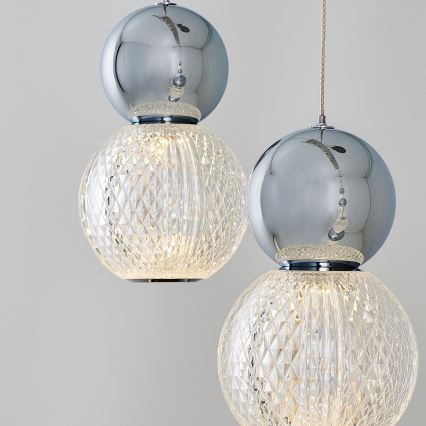 CREMONA LED-riippuvalaisin vaijerilla, 27 W, 230 V, 3000 K, mattakromi