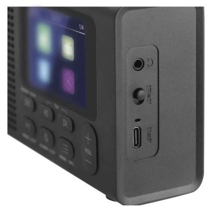 DAB DAB+ FM-radio 3W/5V/4xAA musta