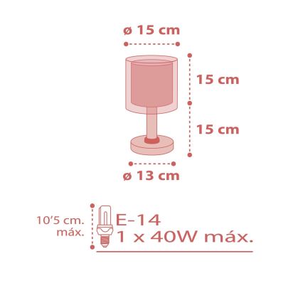 Dalber 41001S - Lasten lamppu DOTS 1xE14/40W/230V