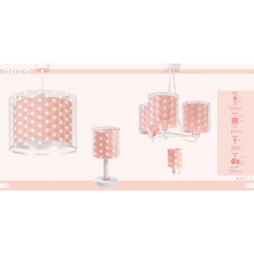 Dalber 41001S - Lasten lamppu DOTS 1xE14/40W/230V