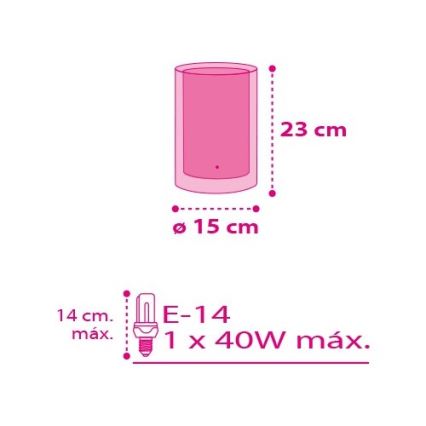 Dalber 41181 - Pöytävalaisin CUORE 1xE14/40W/230V