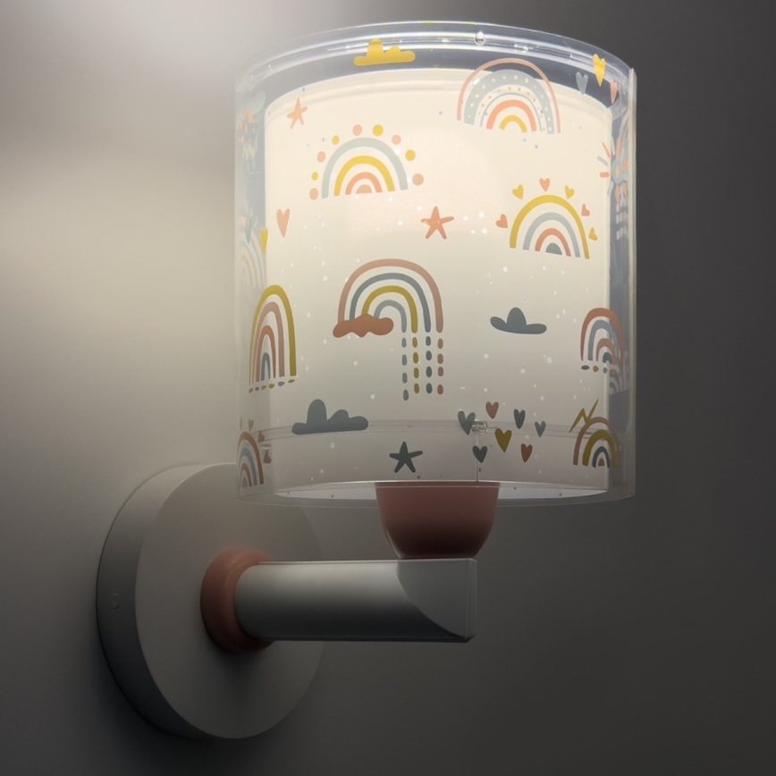 Dalber 41199 - Lasten seinävalaisin RAINBOW 1xE27/15W/230V monivärinen