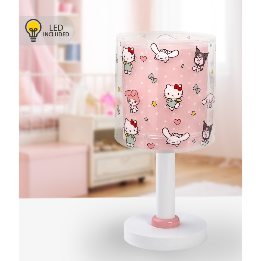 Dalber 41251 - LED-lastenlamppu HELLO KITTY&FRIENDS 1xG4/4W/230V vaaleanpunainen