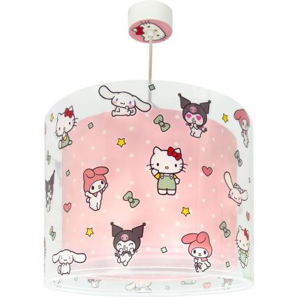 Dalber 41252 - Lasten riippuvalaisin HELLO KITTY&FRIENDS 1xE27/15W/230V vaaleanpunainen