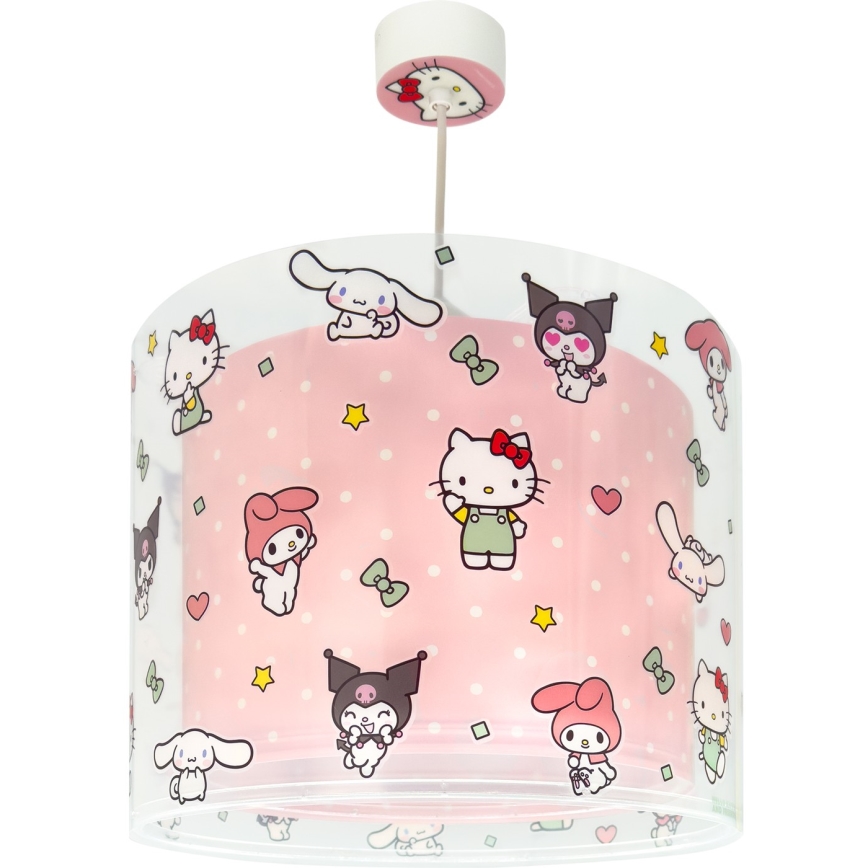 Dalber 41252 - Lasten riippuvalaisin HELLO KITTY&FRIENDS 1xE27/15W/230V vaaleanpunainen