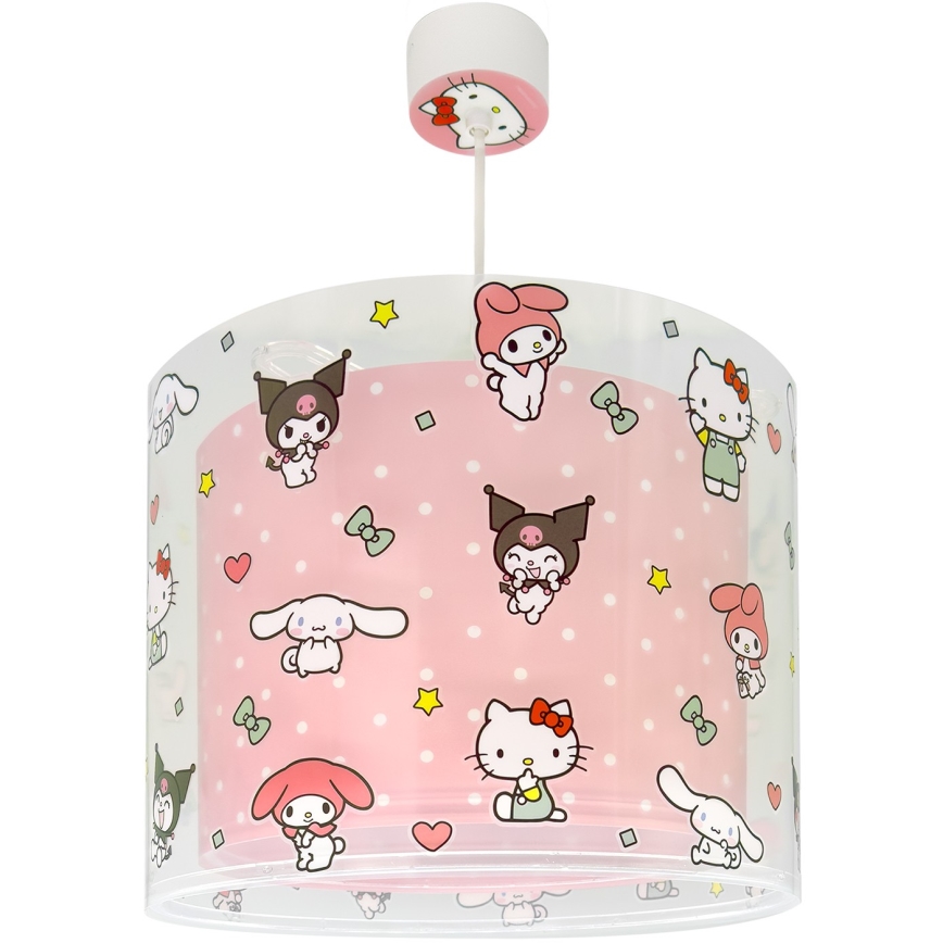 Dalber 41252 - Lasten riippuvalaisin HELLO KITTY&FRIENDS 1xE27/15W/230V vaaleanpunainen