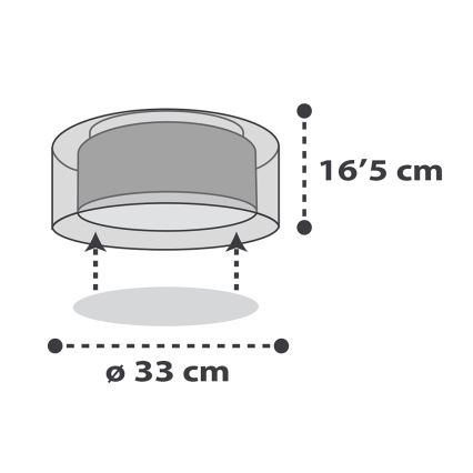 Dalber 41416E - Lasten kattovalaisin CLOUDS 2xE27/60W/230V harmaa
