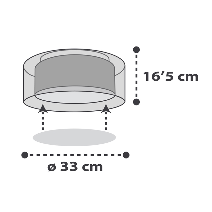 Dalber 41416E - Lasten kattovalaisin CLOUDS 2xE27/60W/230V harmaa