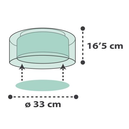 Dalber 41416H - Children's ceiling light CLOUDS 2xE27/60W/230V green Dalber 41416H - Lasten kattovalaisin CLOUDS 2xE27/60W/230V vihreä