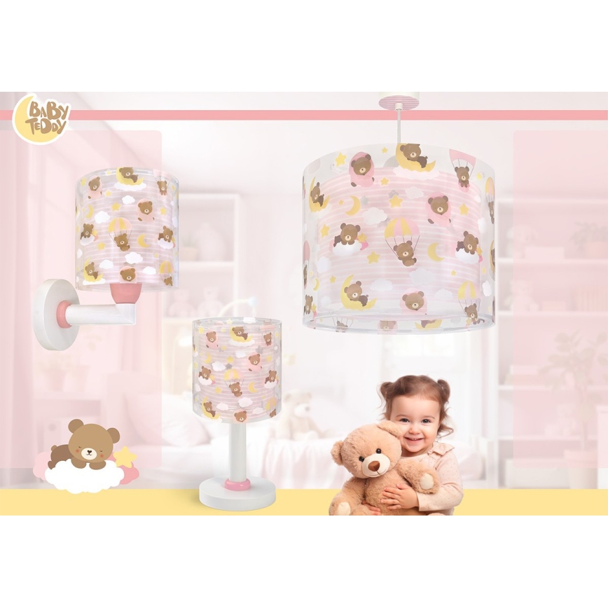 Dalber 41571S - Lasten LED-lamppu BABY TEDDY 1xG4/4W/230V vaaleanpunainen