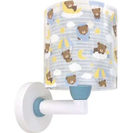 Dalber 41579T - Lasten seinävalaisin BABY TEDDY 1xE27/15W/230V sininen