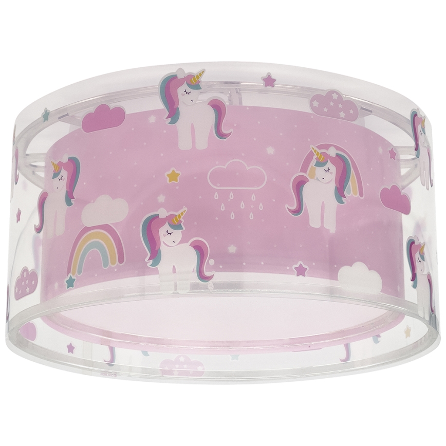 Dalber 41596 - Lasten kattovalaisin UNICORNS 2xE27/60W/230V