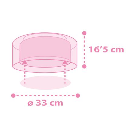 Dalber 41596 - Lasten kattovalaisin UNICORNS 2xE27/60W/230V