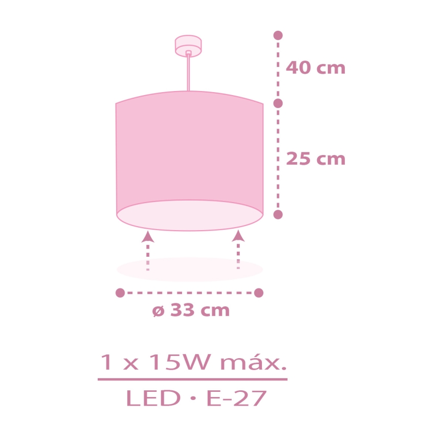 Dalber 42492 - Lasten kattokruunu FAIRY DREAMS 1xE27/15W/230V