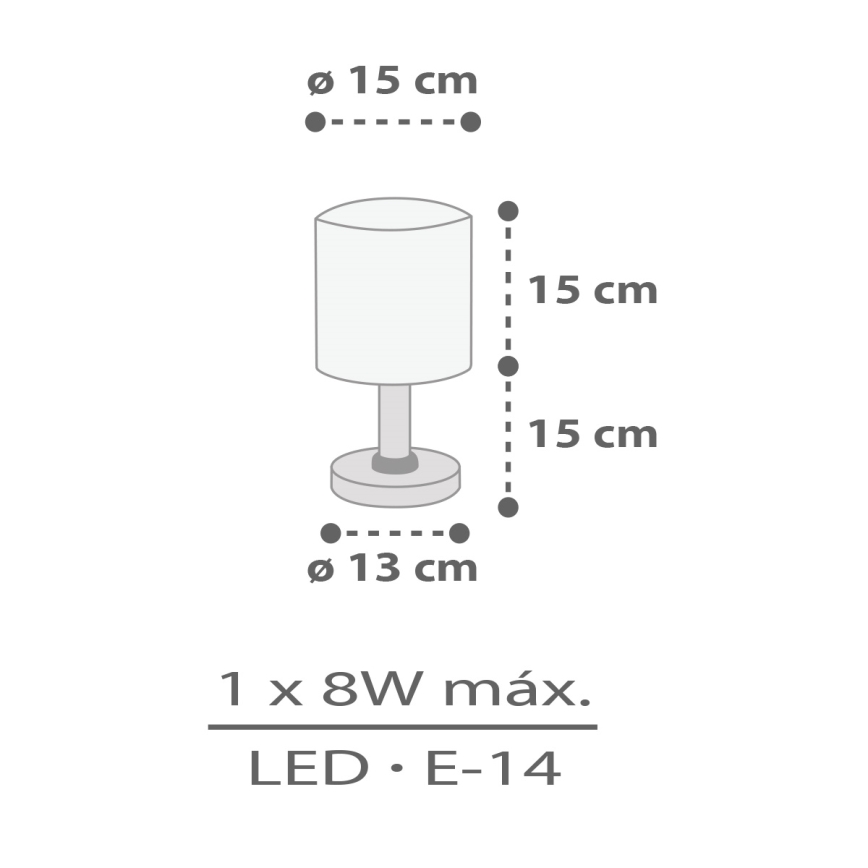 Dalber 60621 - Lasten lamppu RHICO AND CROCO 1xE14/8W/230V