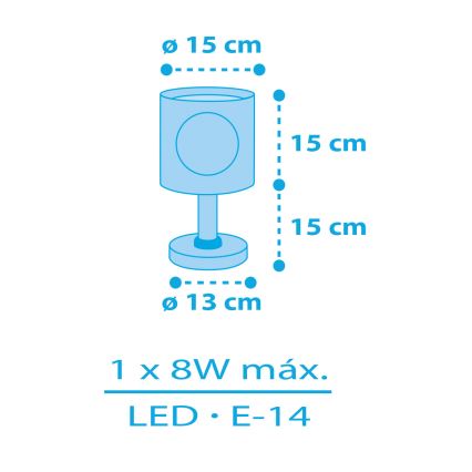 Dalber 60651 - Lasten lamppu MERIROSVO ISLAND 1xE14/8W/230V