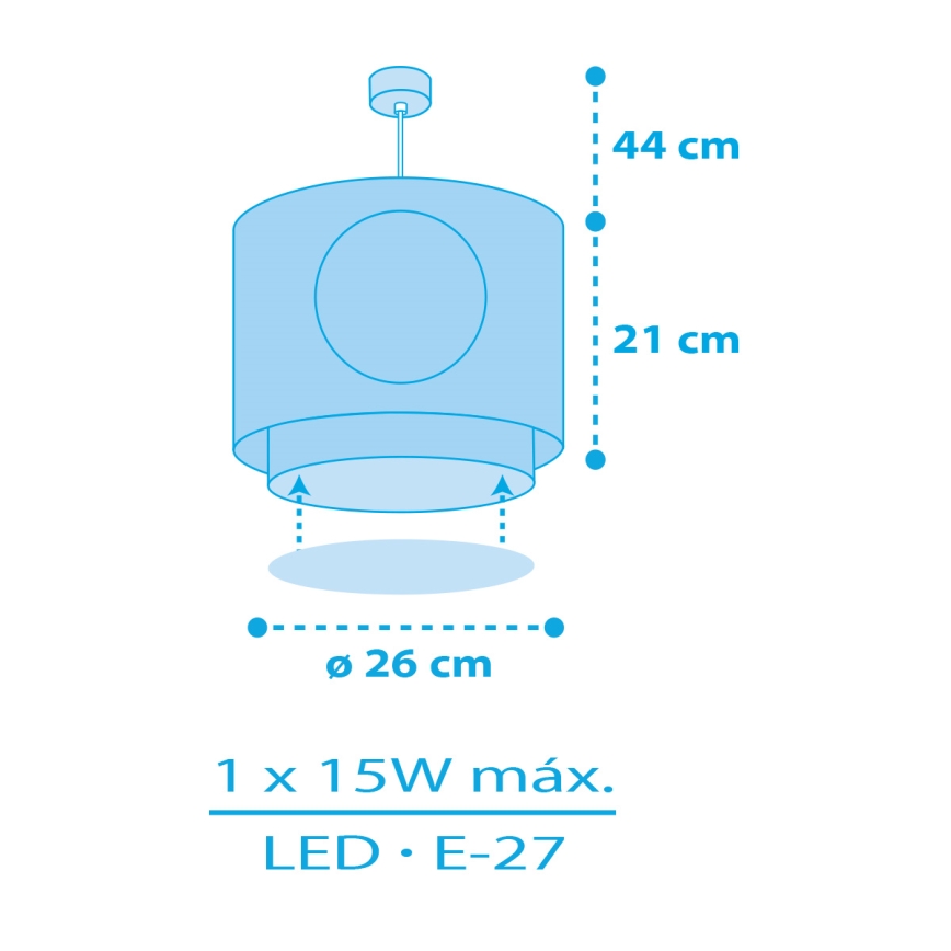 Dalber 60652 - Lasten kattokruunu MERIROSVO ISLAND 1xE27/15W/230V