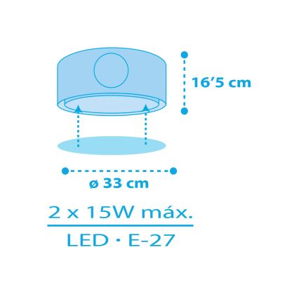 Dalber 60656 - Lasten kattovalaisin MERIROSVO ISLAND 2xE27/15W/230V