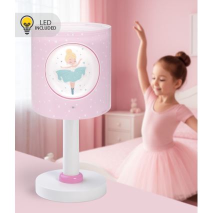 Dalber 60911 - LED-lastenlamppu PRINCESS DANCE 1xG4/4W/230V vaaleanpunainen