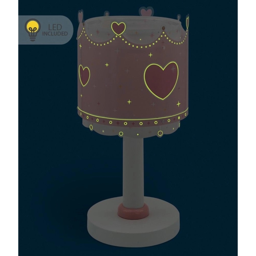 Dalber 61101N - LED Lasten lamppu LITTLE QUEEN 1xG4/4W/230V vaaleanpunainen