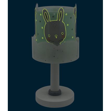 Dalber 61151H - Lasten lamppu BUNNY 1xE14/40W/230V vihreä