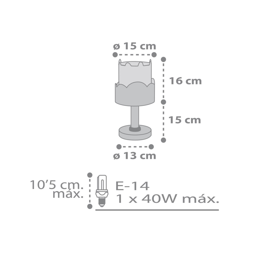 Dalber 61151S - Lasten lamppu BUNNY 1xE14/40W/230V oranssi