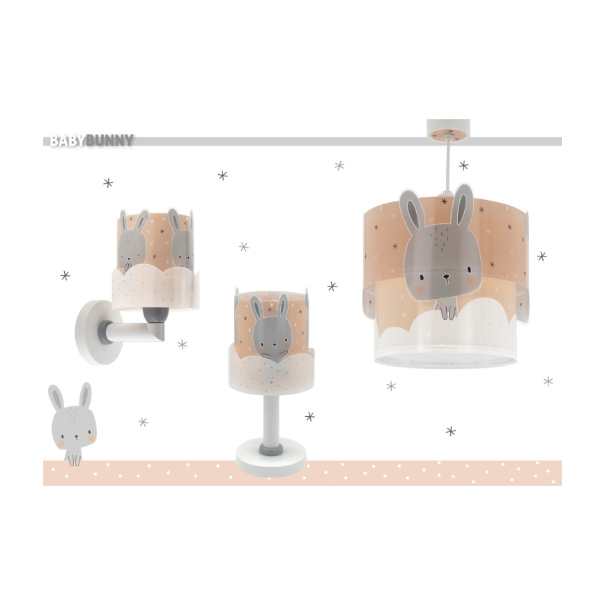 Dalber 61151S - Lasten lamppu BUNNY 1xE14/40W/230V oranssi