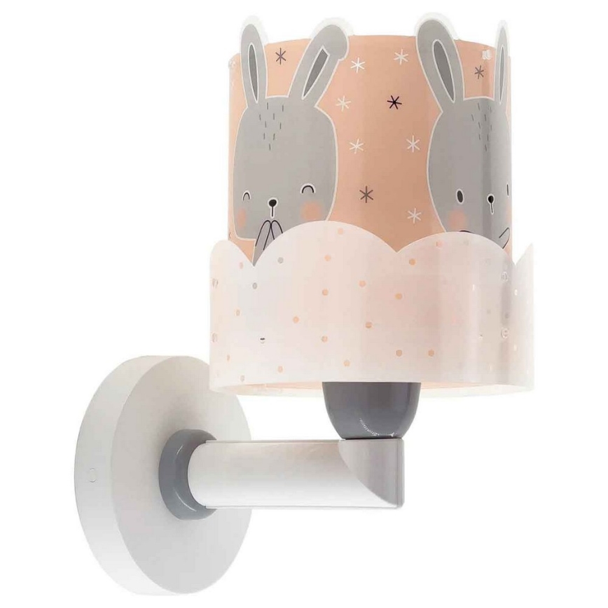 Dalber 61159S - Lasten seinävalo BUNNY 1xE27/60W/230V oranssi