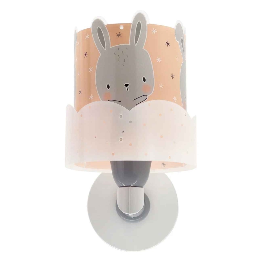 Dalber 61159S - Lasten seinävalo BUNNY 1xE27/60W/230V oranssi