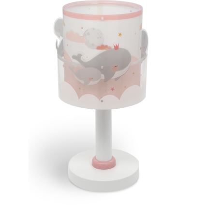 Dalber 61171S - Lasten lamppu WHALE DREAMS 1xE14/8W/230V vaaleanpunainen