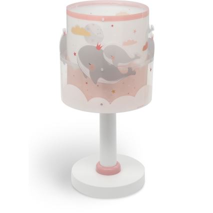Dalber 61171S - Lasten lamppu WHALE DREAMS 1xE14/8W/230V vaaleanpunainen