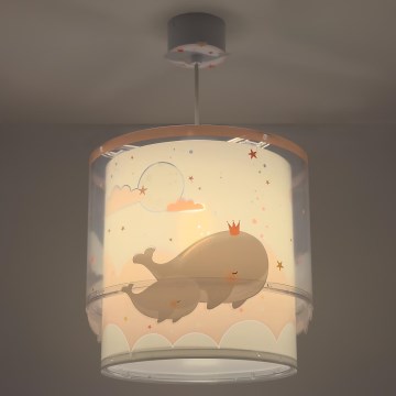 Dalber 61172S - Lasten kattokruunu WHALE DREAMS 1xE27/15W/230V vaaleanpunainen