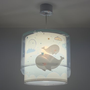 Dalber 61172T - Lasten kattokruunu WHALE DREAMS 1xE27/15W/230V sininen