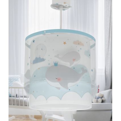 Dalber 61172T - Lasten kattokruunu WHALE DREAMS 1xE27/15W/230V sininen