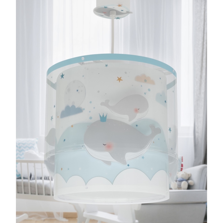 Dalber 61172T - Lasten kattokruunu WHALE DREAMS 1xE27/15W/230V sininen