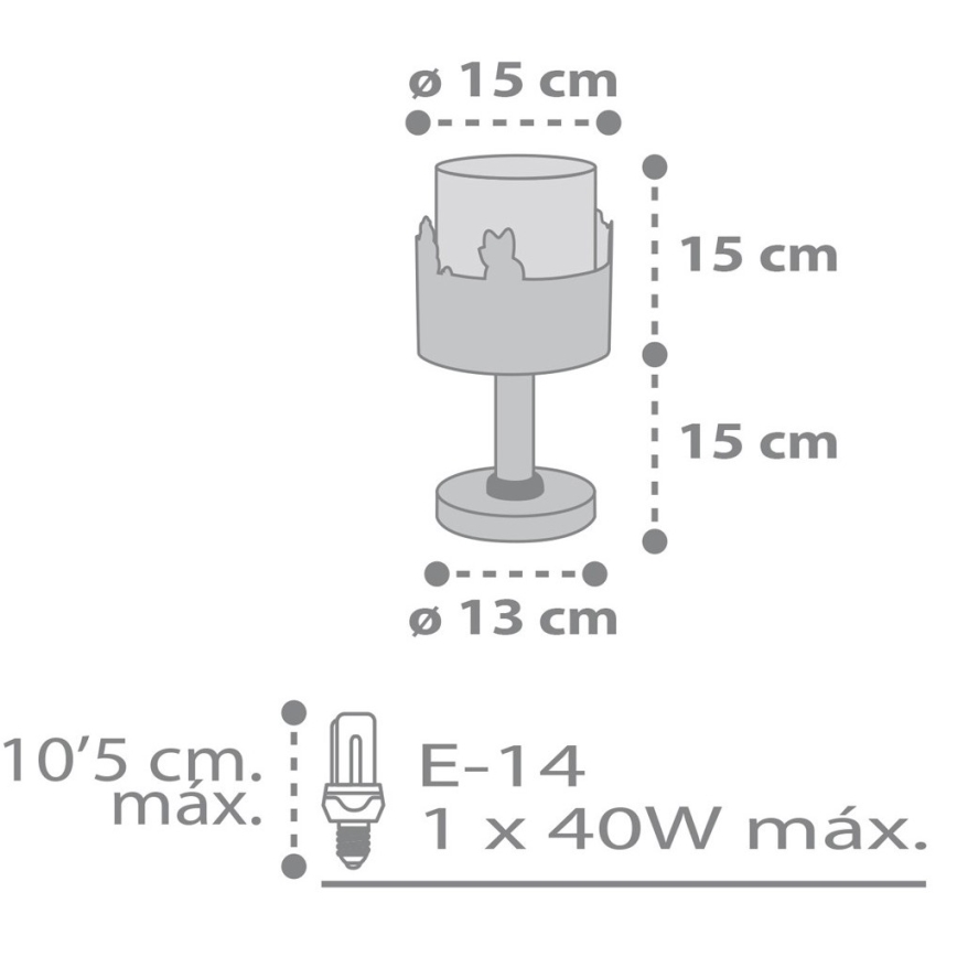 Dalber 61271 - Lasten lamppu LOVING DEER 1xE14/40W/230V