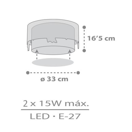 Dalber 61276 - Lasten kattovalaisin LOVING DEER 2xE27/15W/230V