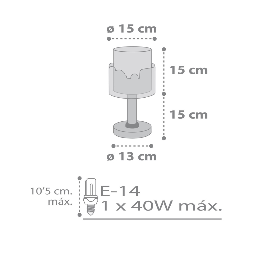 Dalber 61681 - Lasten lamppu BABY TRAVEL 1xE14/40W/230V