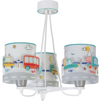 Dalber 61687 - Lasten kattokruunu BABY TRAVEL 3xE27/60W/230V