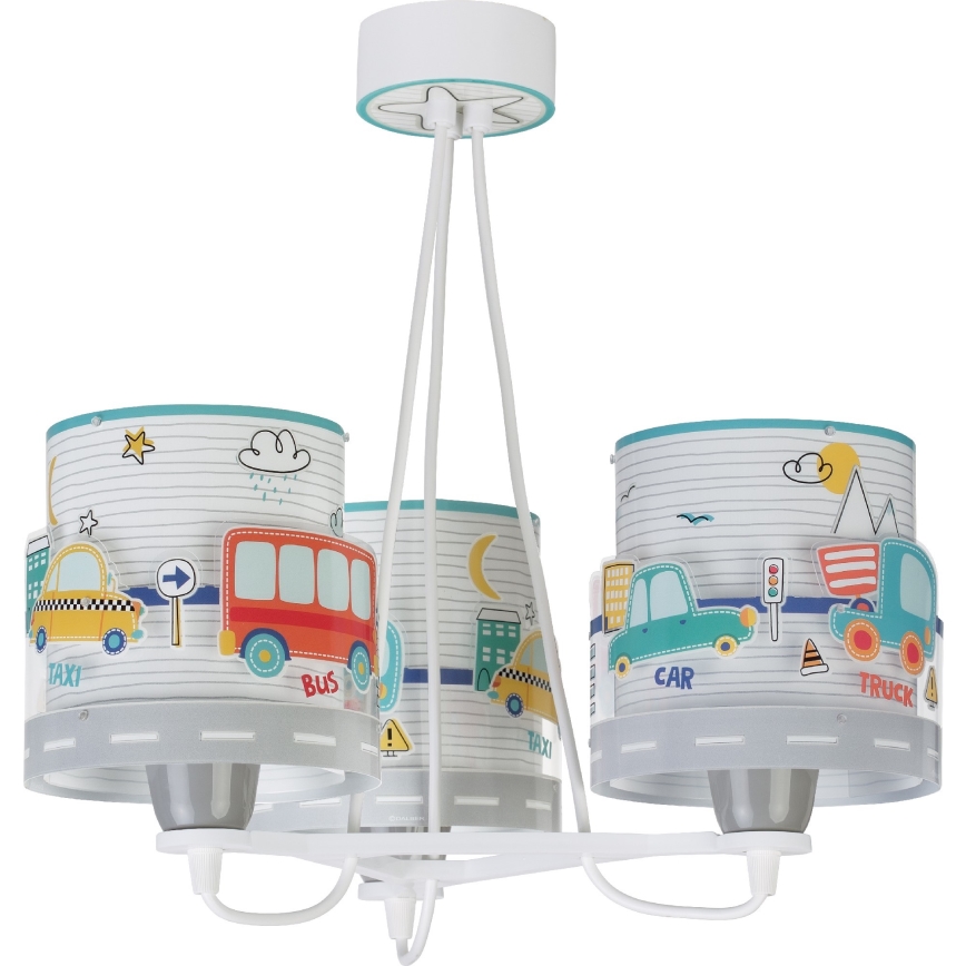 Dalber 61687 - Lasten kattokruunu BABY TRAVEL 3xE27/60W/230V