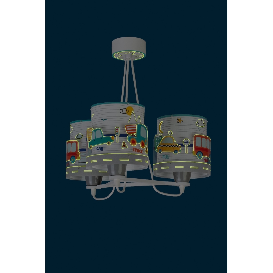 Dalber 61687 - Lasten kattokruunu BABY TRAVEL 3xE27/60W/230V