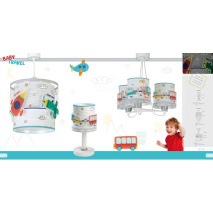 Dalber 61687 - Lasten kattokruunu BABY TRAVEL 3xE27/60W/230V
