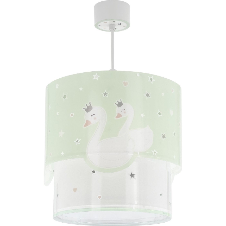 Dalber 61712H - Lastenriippuvalaisin SWEET LOVE 1xE27/60W/230V vihreä