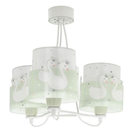 Dalber 61717H - Lasten kattokruunu SWEET LOVE 3xE27/60W/230V vihreä