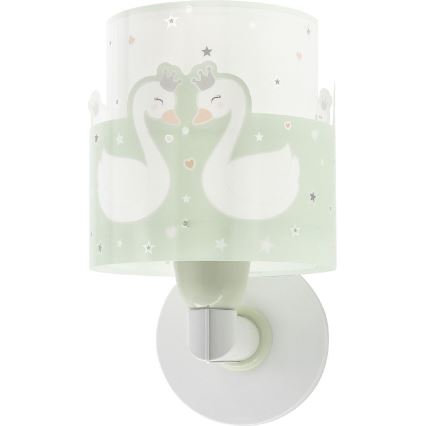 Dalber 61719H - Lasten seinävalaisin SWEET LOVE 1xE27/60W/230V vihreä